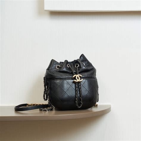 chanel gabrielle drawstring bucket bag|bucket style Chanel handbags made.